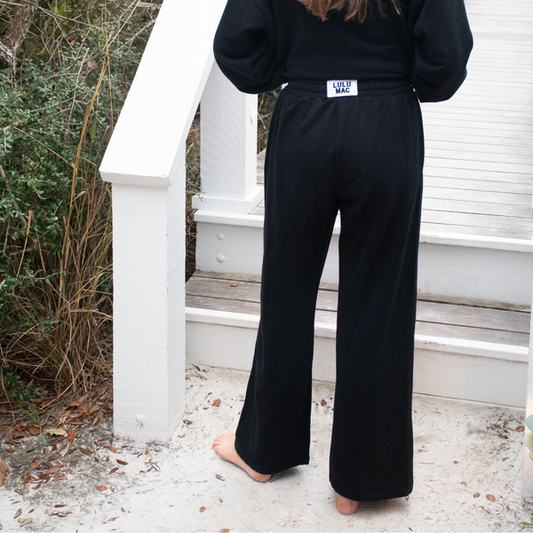 Lulu Mac Terry Cloth Pant - Red/ Black/ Hot Pink