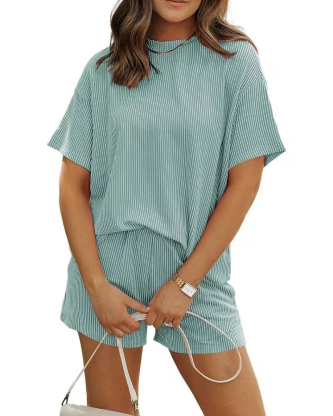 Ribbed Round Neck Set