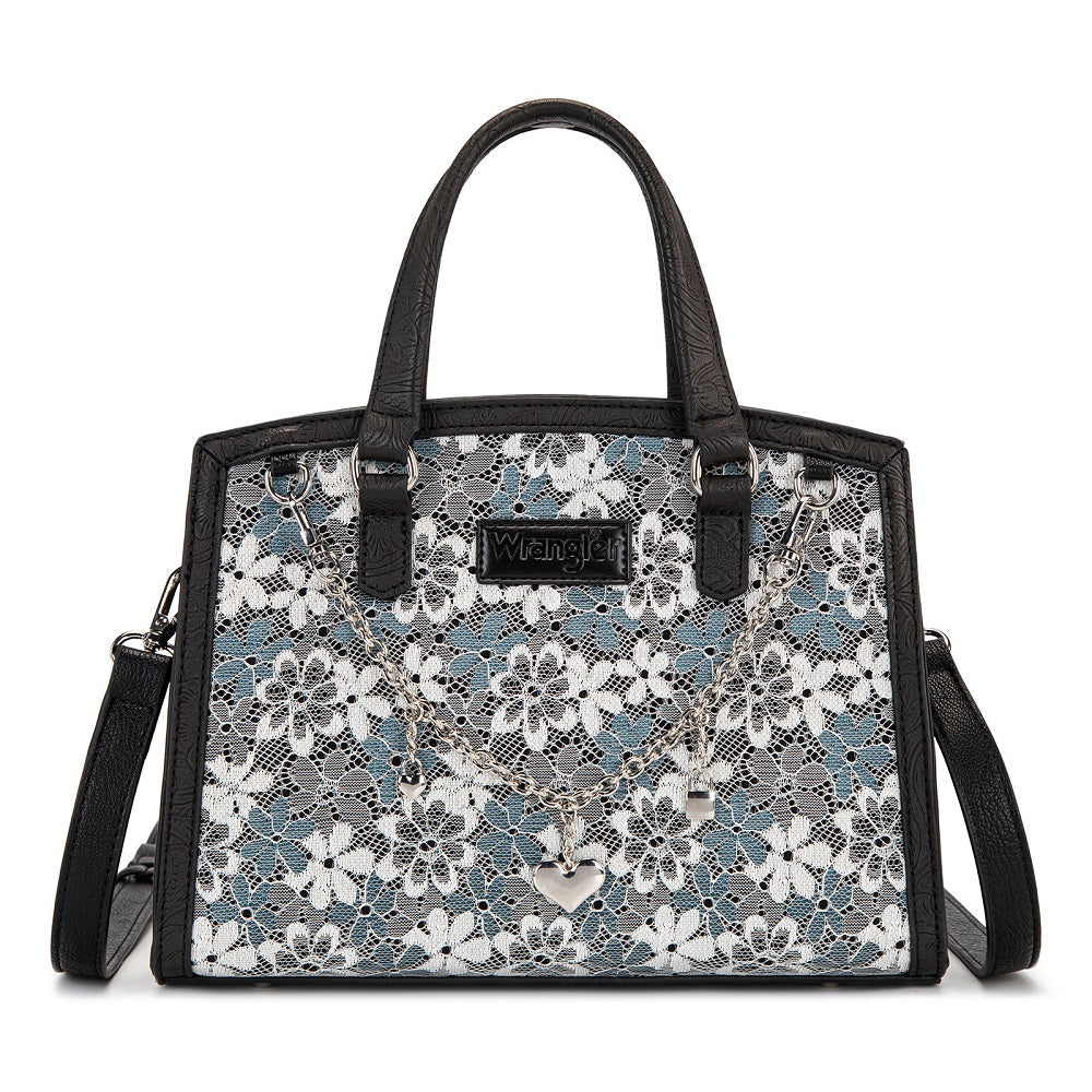 Preorder Wrangler Western Chic Lace with Chain Charm Satchel/Crossbody Bag