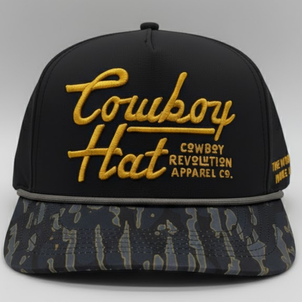 Cowboy Revolution Atakapa Flatline - NOLA Black “Cowboy Hat”