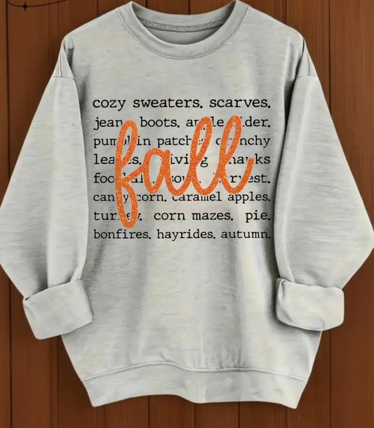 Fall Round Neck Sweatshirt