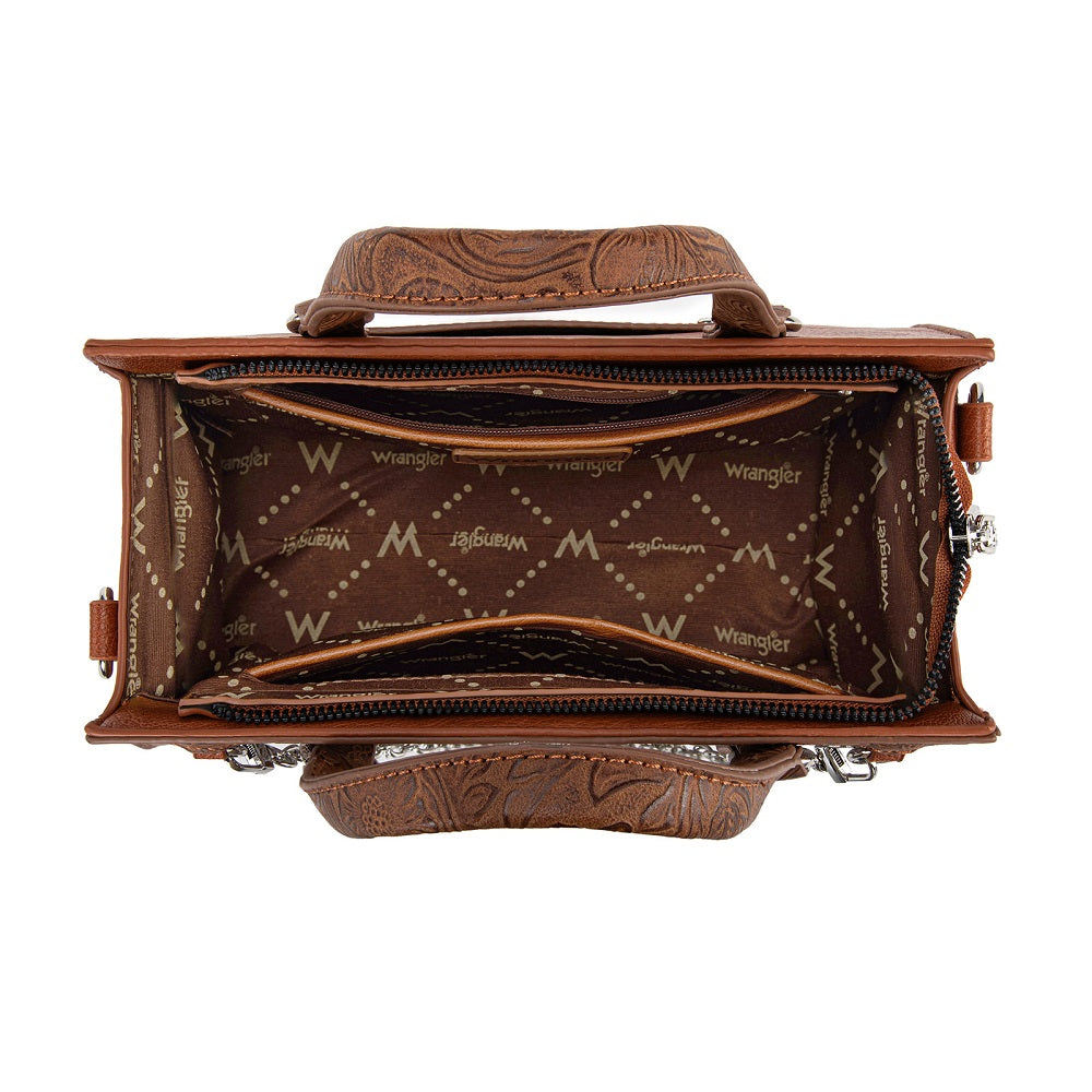 Preorder Wrangler Western Chic Lace with Chain Charm Satchel/Crossbody Bag