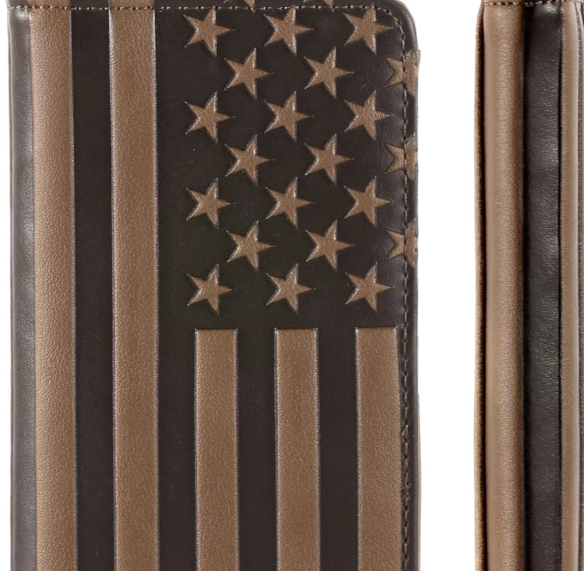 Patriotic Collection Men's Bifold Long PU Leather Wallet