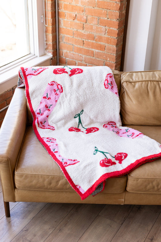 Moon Ryder Cherry 🍒 Cowgirl Blanket 50x60