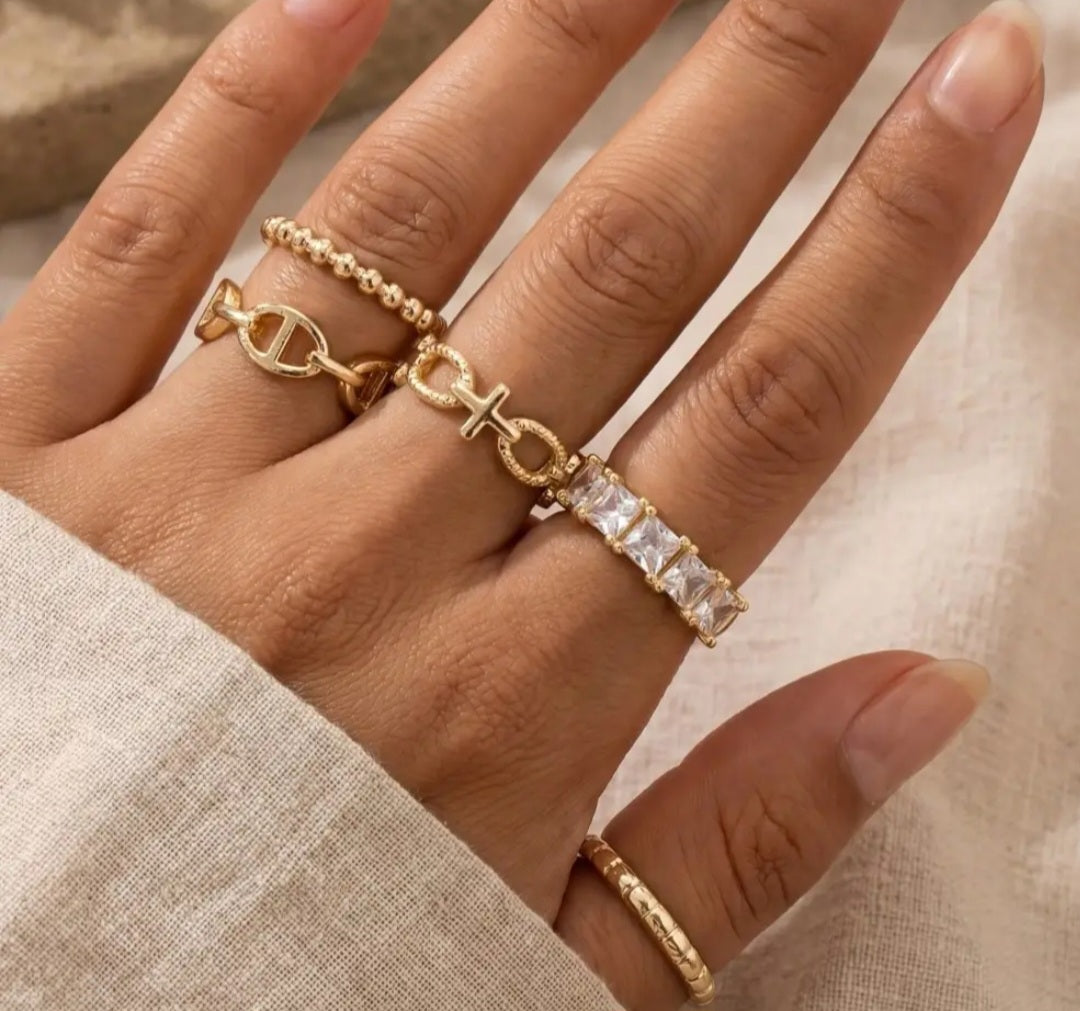 Five Piece Assorted Rings Set