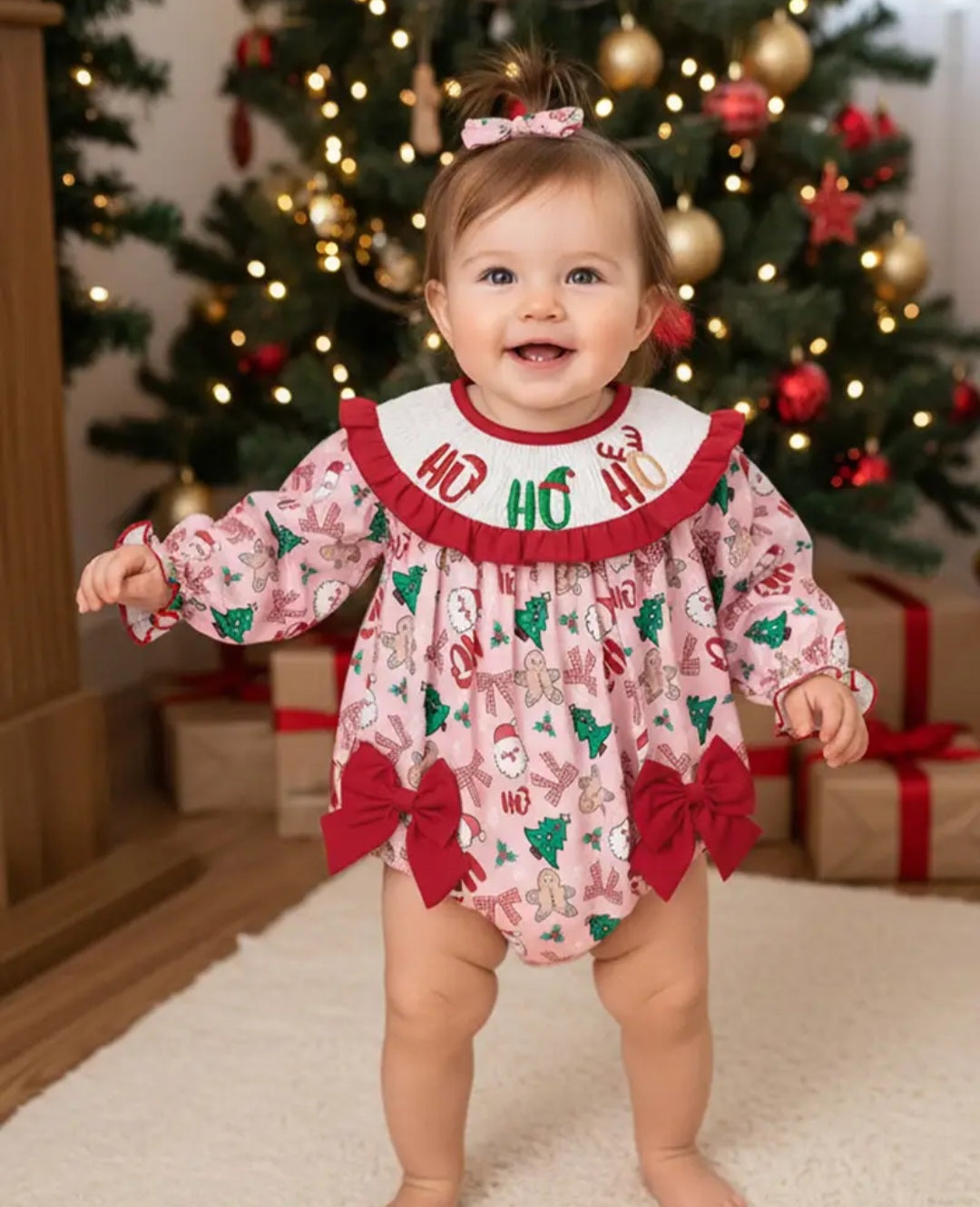 Baby Girls Christmas Embellished Outfit