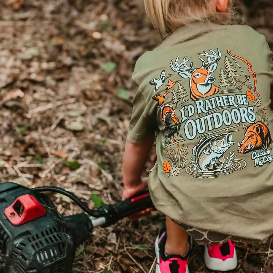 Cardin McCoy Kids' Rather Be Outdoors Short Sleeve Tee