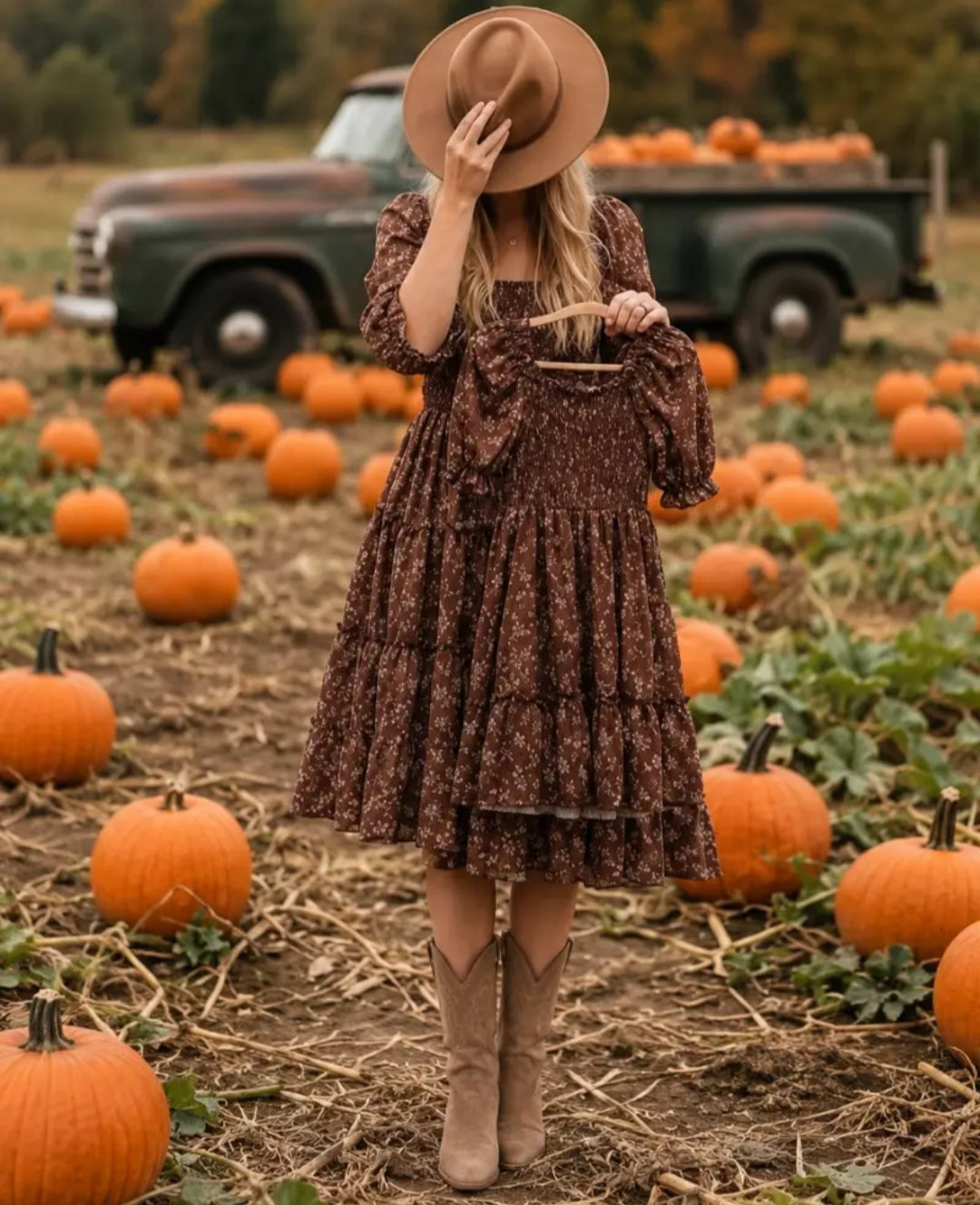 Mommy and Me Bailey's Blossoms Cocoa Bloom Dress - Women's