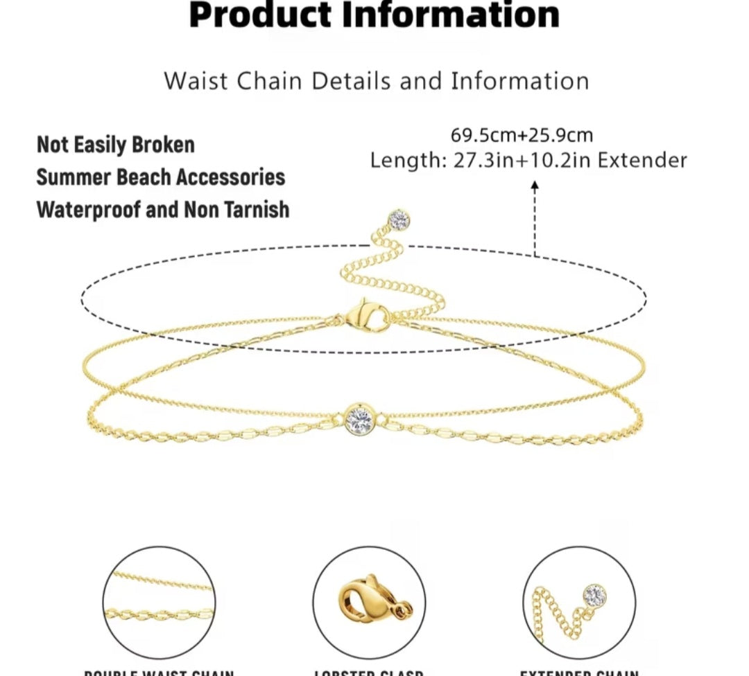 Layered Summer Waist Chain