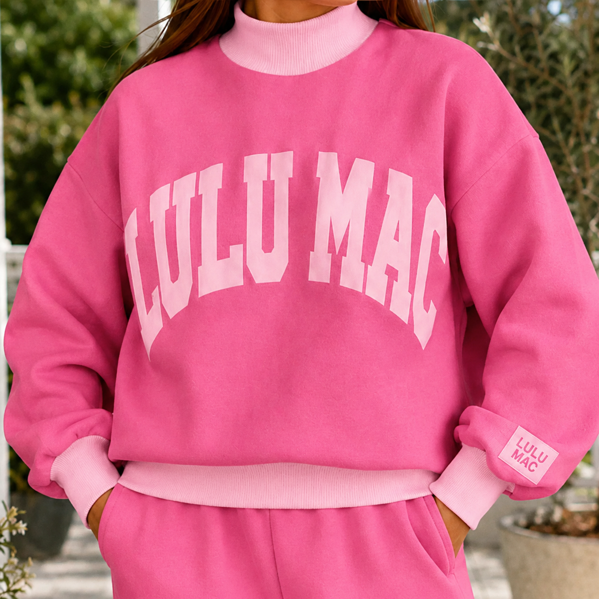 Lulu Mac Puff Mock Neck Sweatshirt