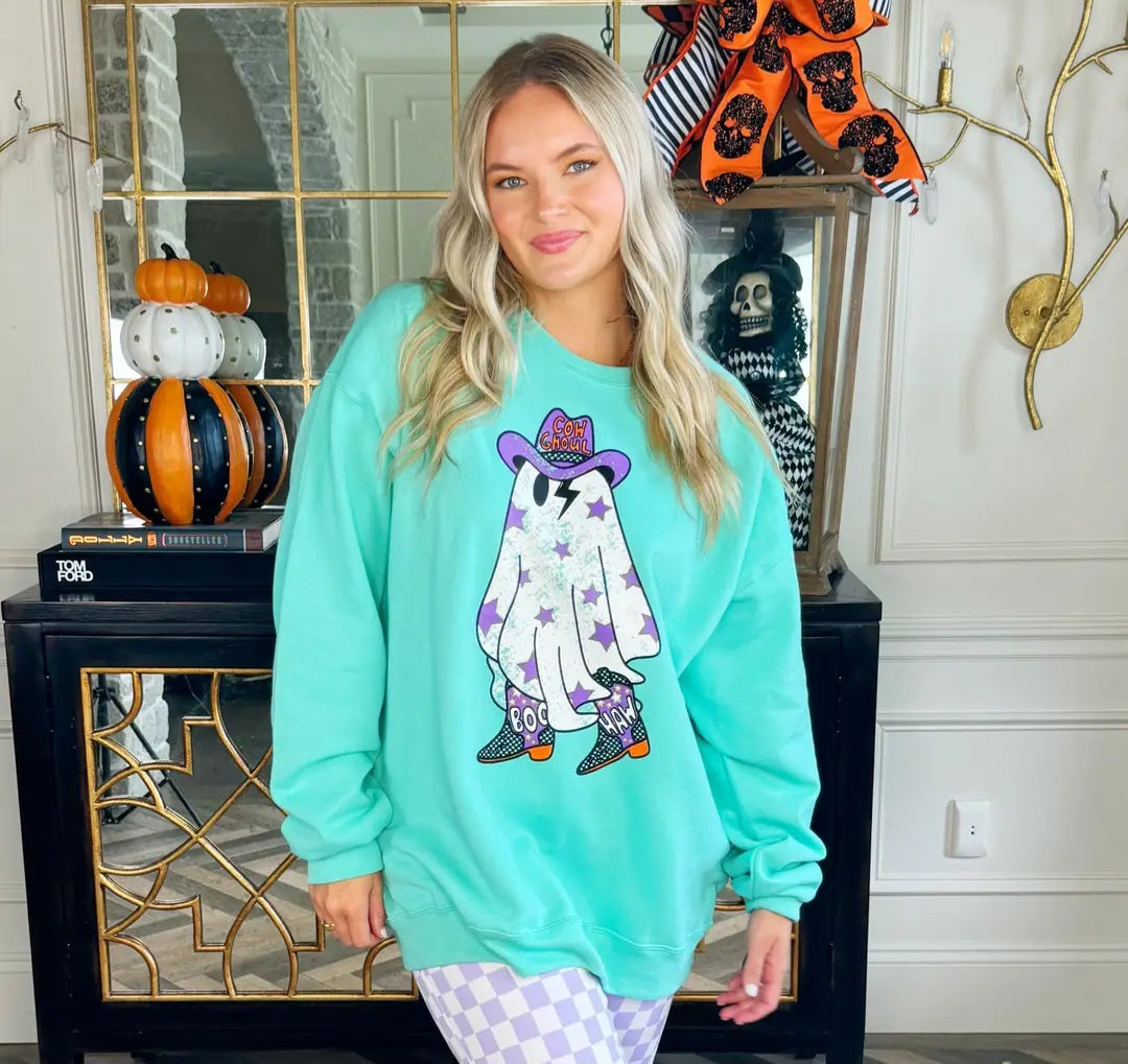 Cow Ghoul Ghost Youth and Adult Sweatshirt- Mommy & Me