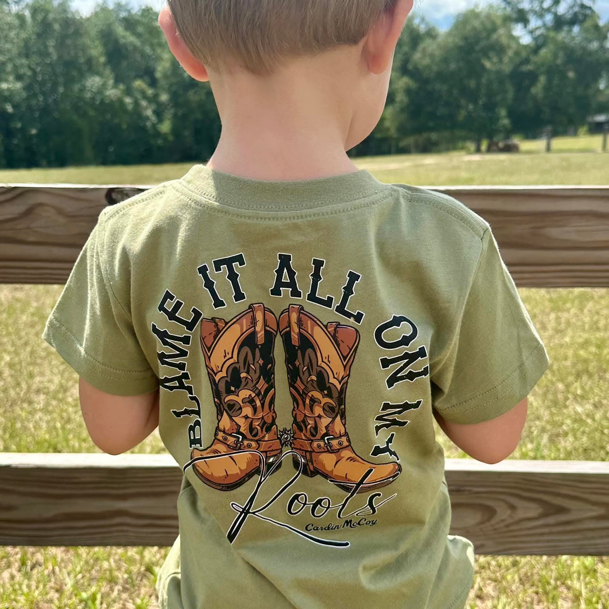 Cardin McCoy Boys' Blame It on My Roots Short-Sleeve Tee