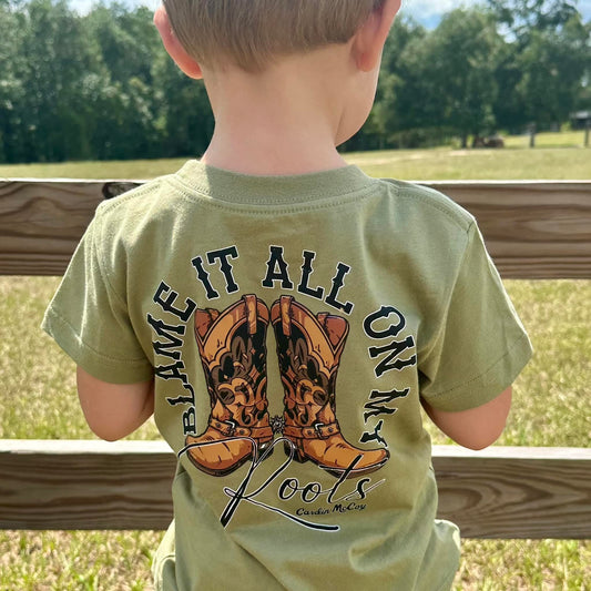 Cardin McCoy Boys' Blame It on My Roots Short-Sleeve Tee