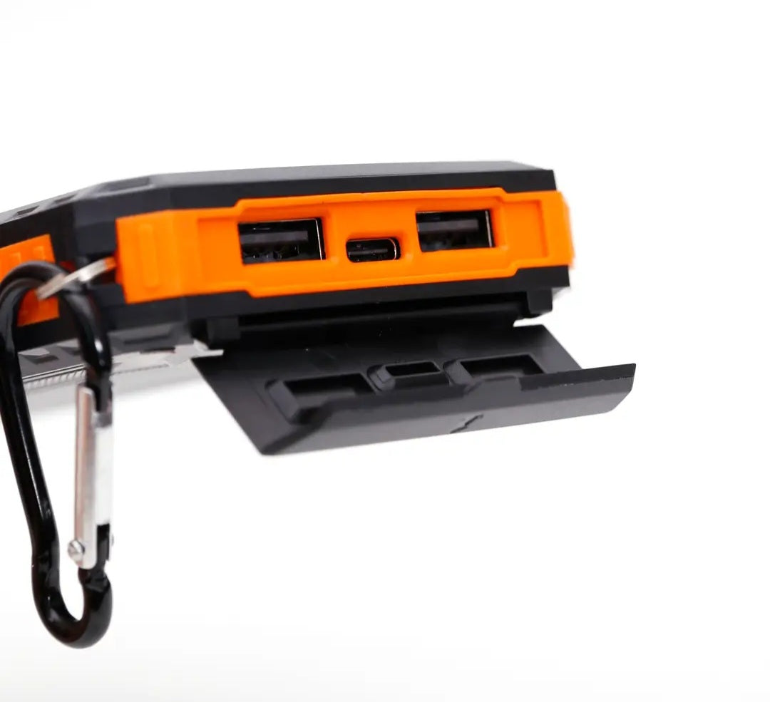 Solar Power Bank / 10,000 Mah/ Led and Compass