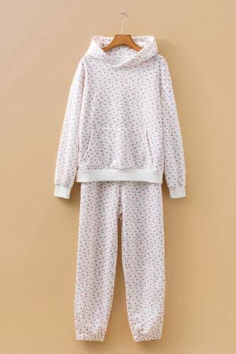 Floral Hoodie and Sweatpants Set