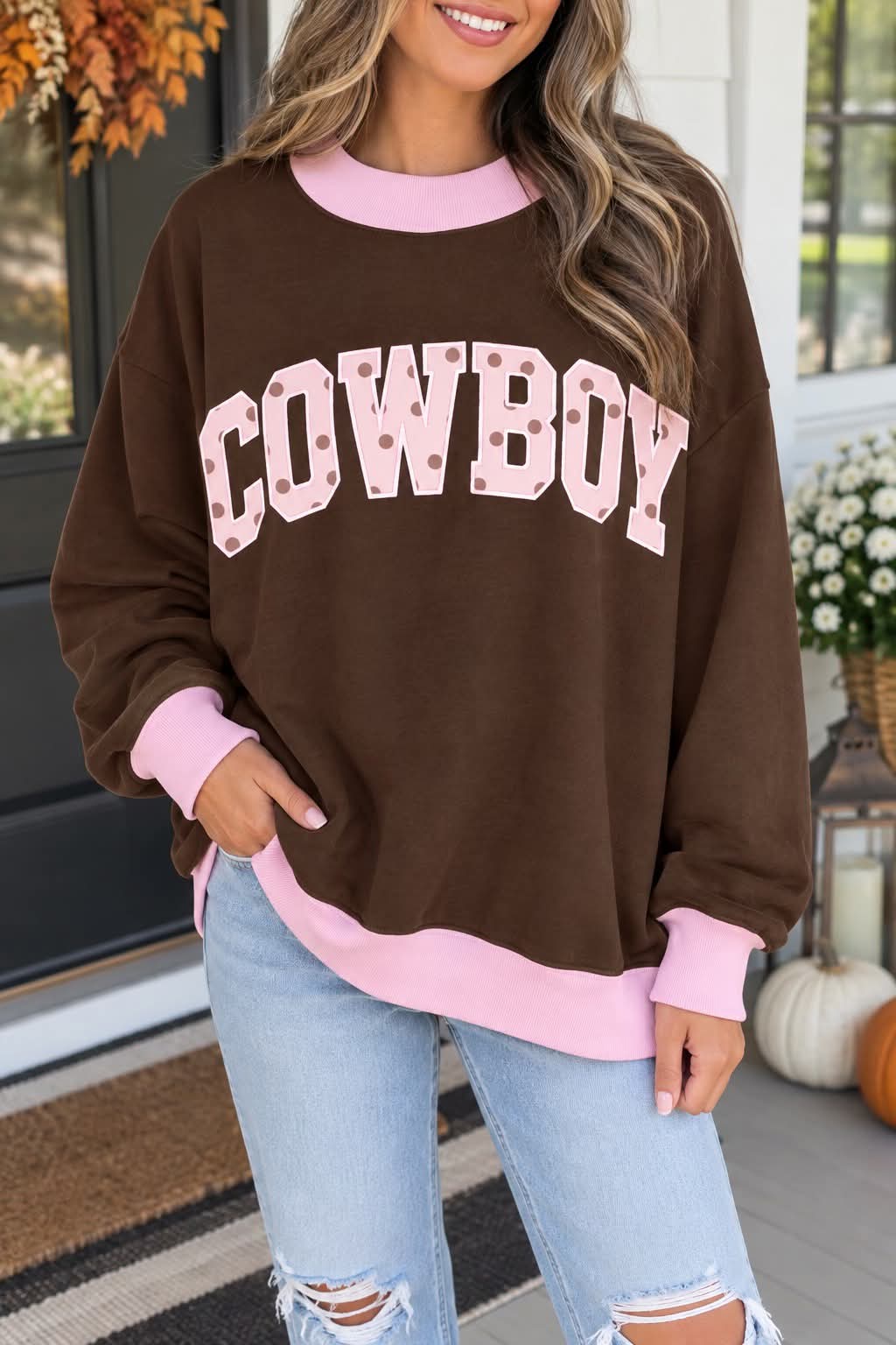 Polka Dot Cowboy Sweatshirt