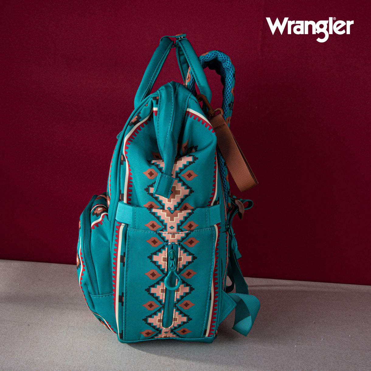 Wrangler Aztec Printed Callie Backpack Green