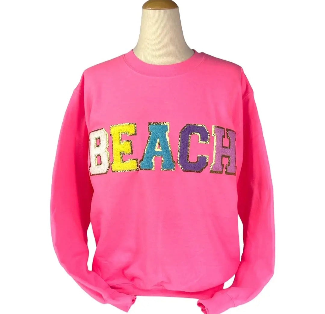 Girlie Girl Beach Pink Sweatshirt