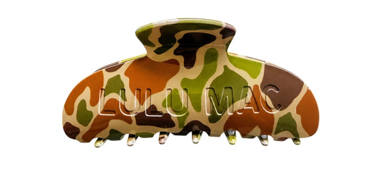 Lulu Mac Hair Clips- Dark Camo
