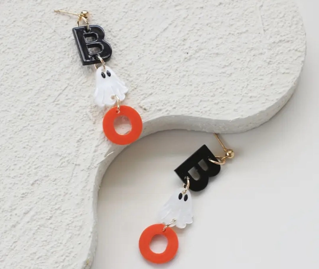 Halloween Boo Dangle Earrings
