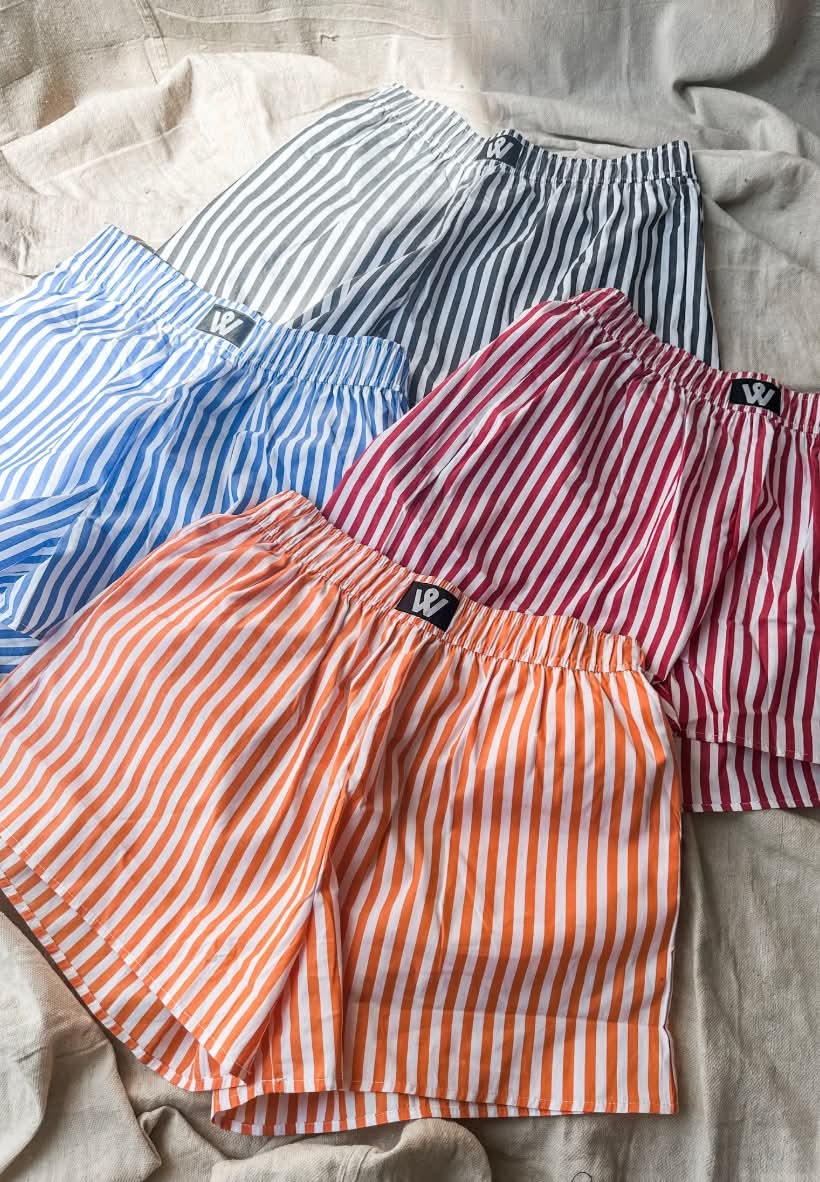 Wicker Road Striped Boxer Shorts - Blue