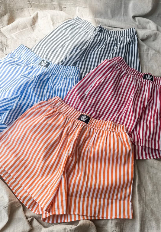 Wicker Road Striped Boxer Shorts - Blue