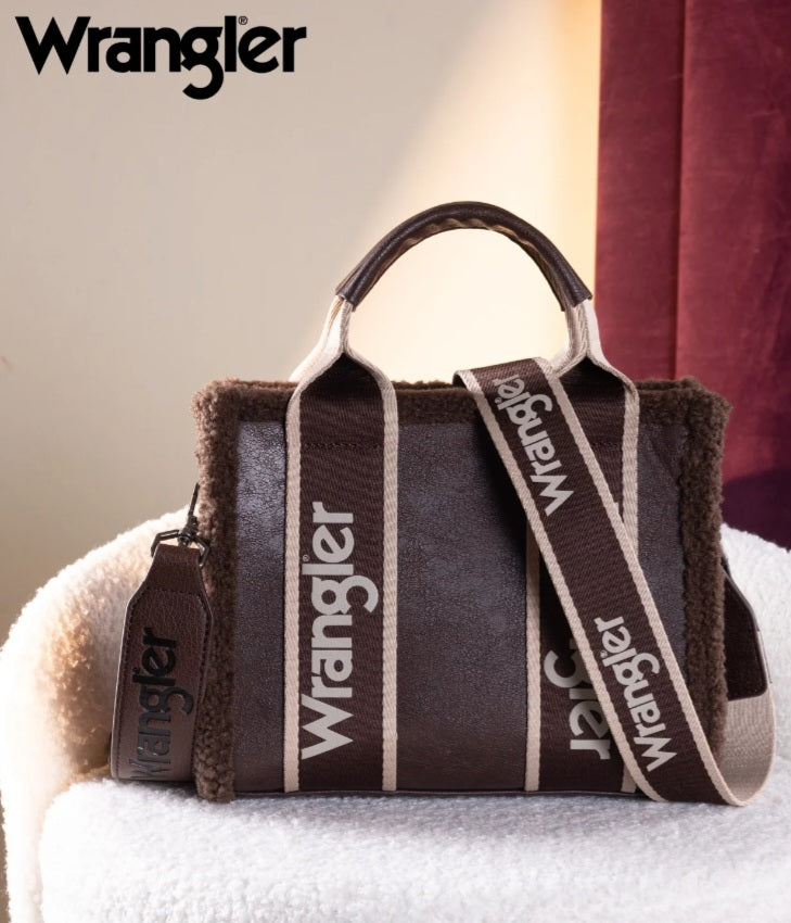 Wrangler Sherpa Small Canvas Tote/Crossbody
