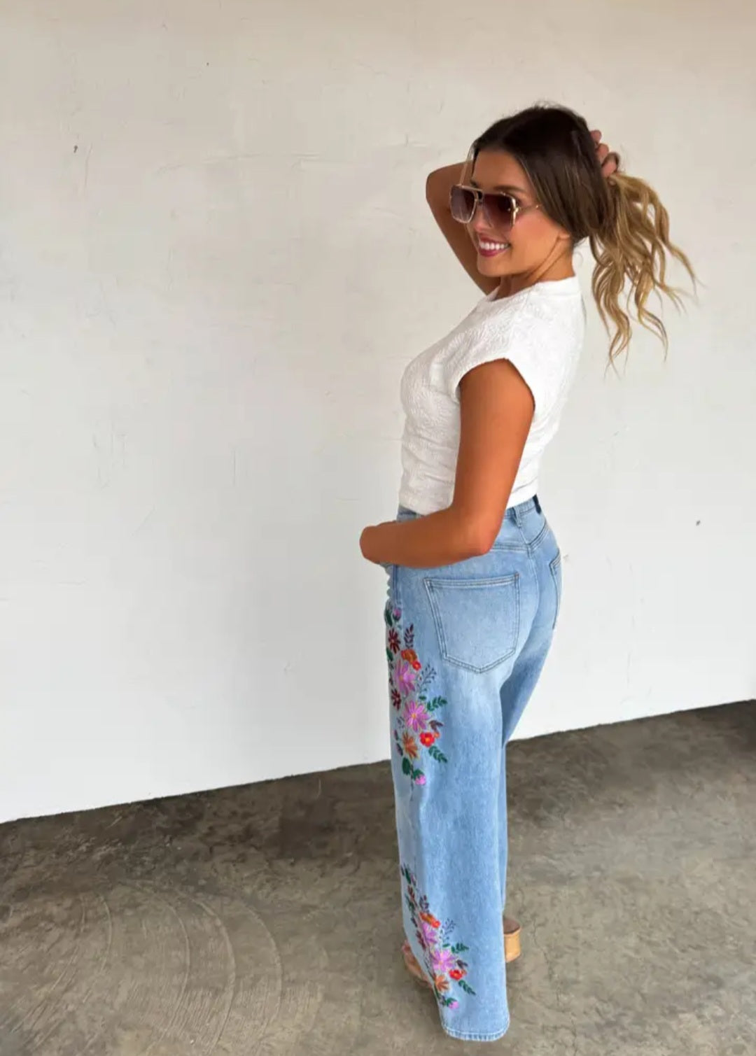 Blakely Evie Floral Embroidered Jeans