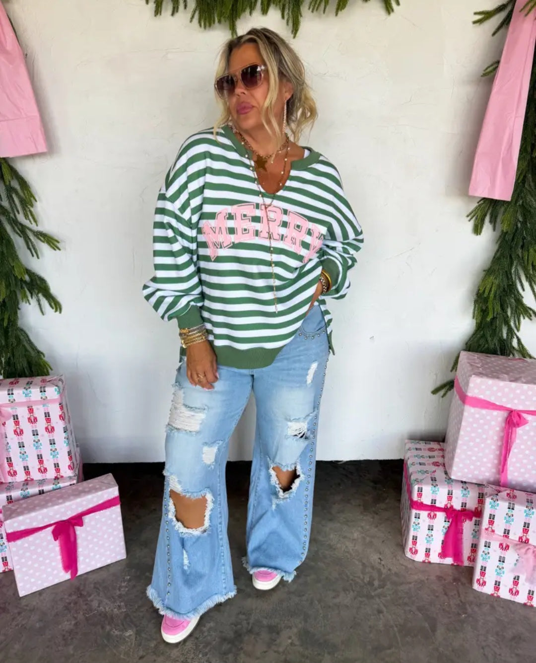 Blakely Preorder- Jolly and Merry Oversized Pullover