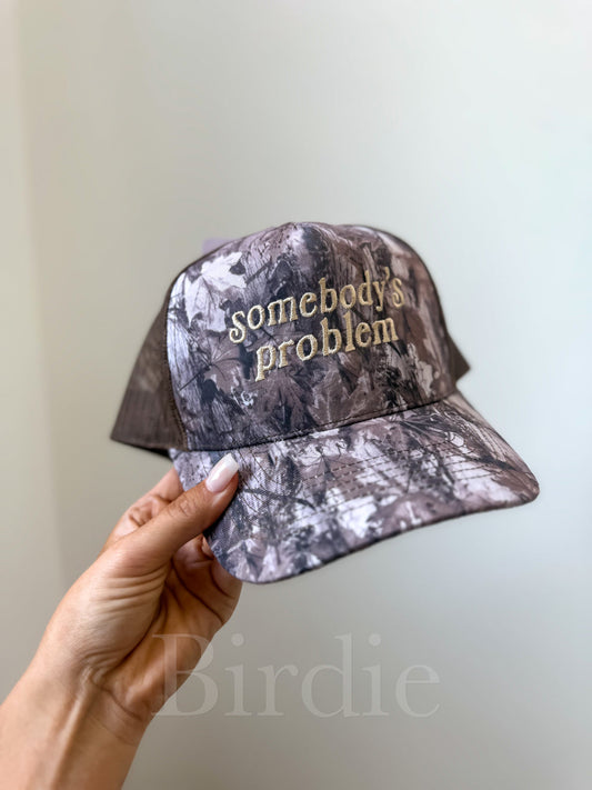 Birdie Somebody's Problem Camo Trucker