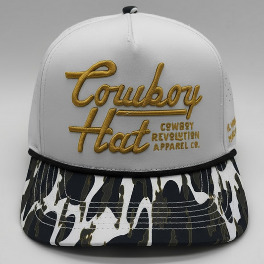 Cowboy Revolution Atakapa Flatline - NOLA White “Cowboy Hat”