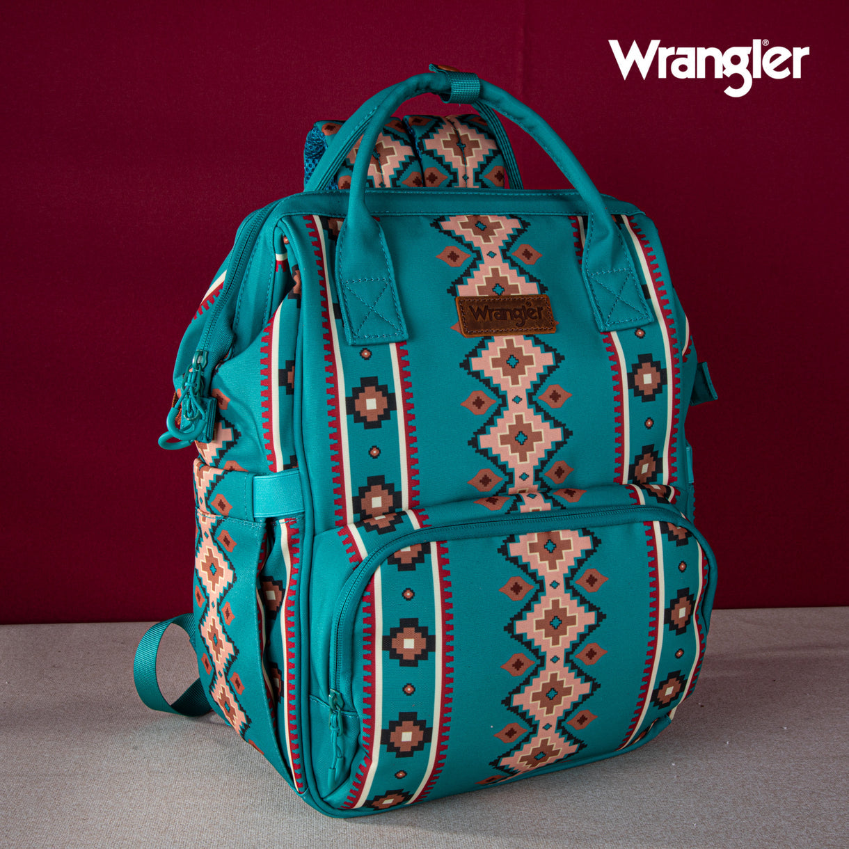Wrangler Aztec Printed Callie Backpack Green