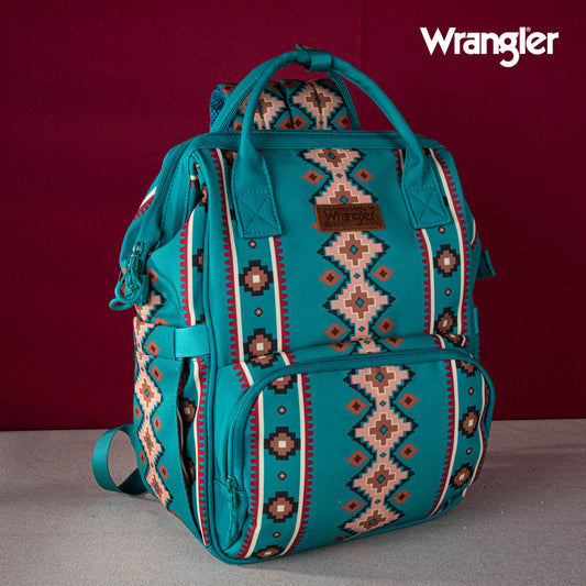 Wrangler Aztec Printed Callie Backpack Green