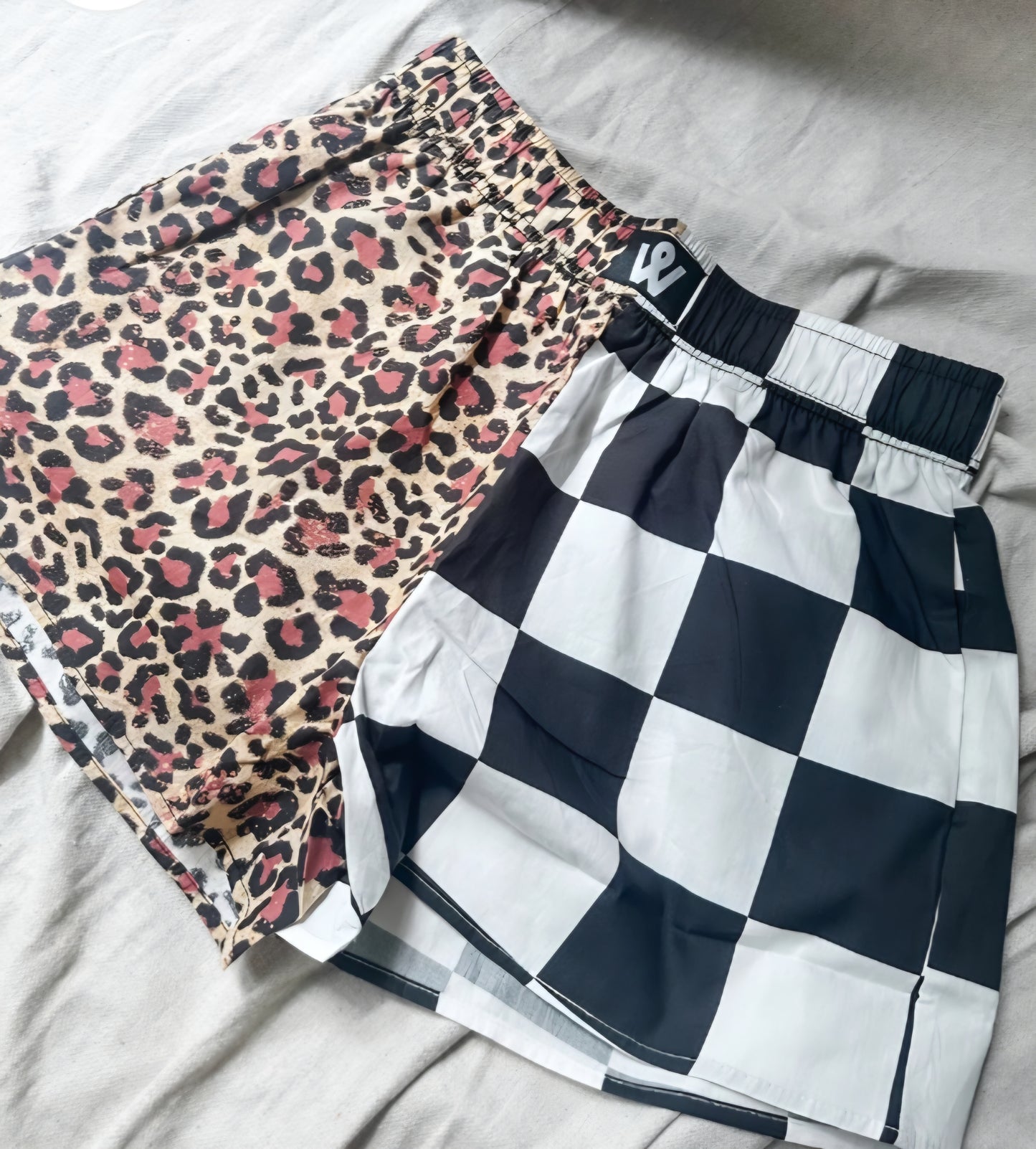 Wicker Road Leopard + Checkered Boxer Shorts