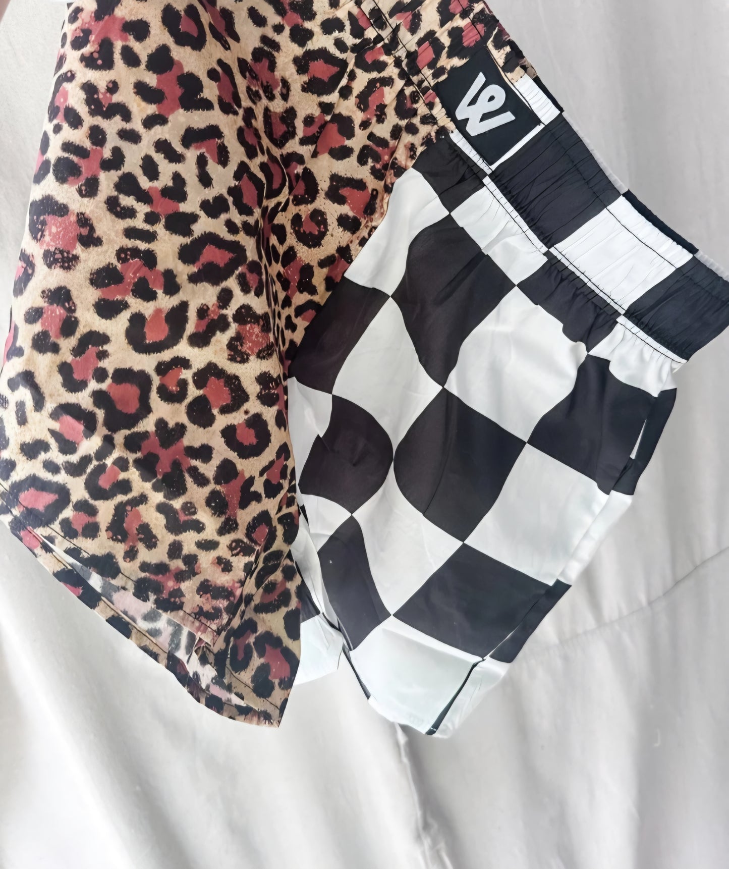 Wicker Road Leopard + Checkered Boxer Shorts