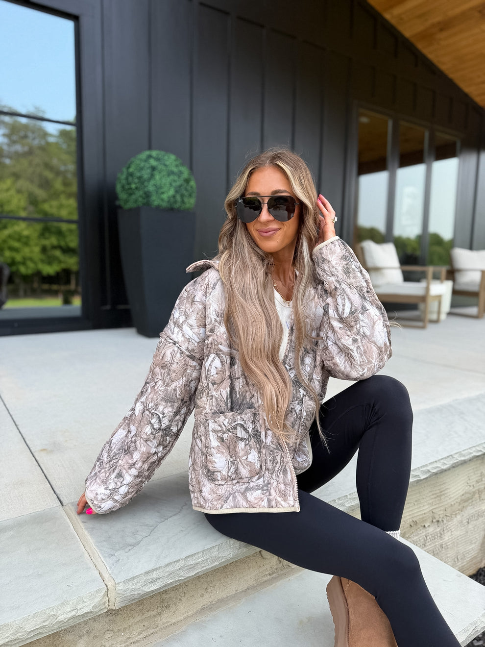 BIRDIE Cozy Cloud Jacket in Dark Camo Preorder