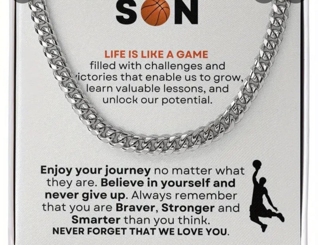 Link Chain Necklace Son Gift