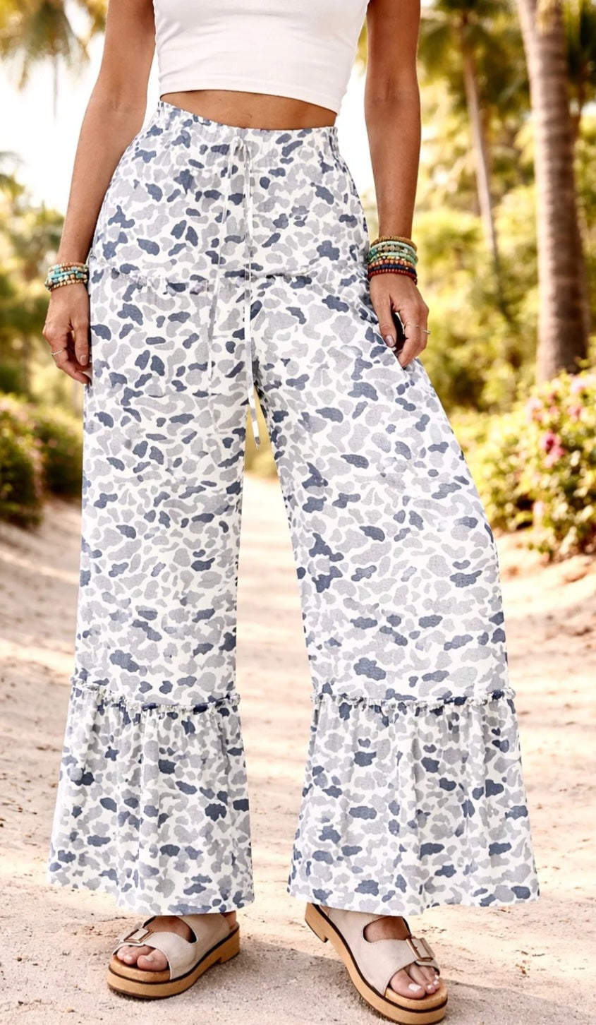 Camo Wide Leg Pants