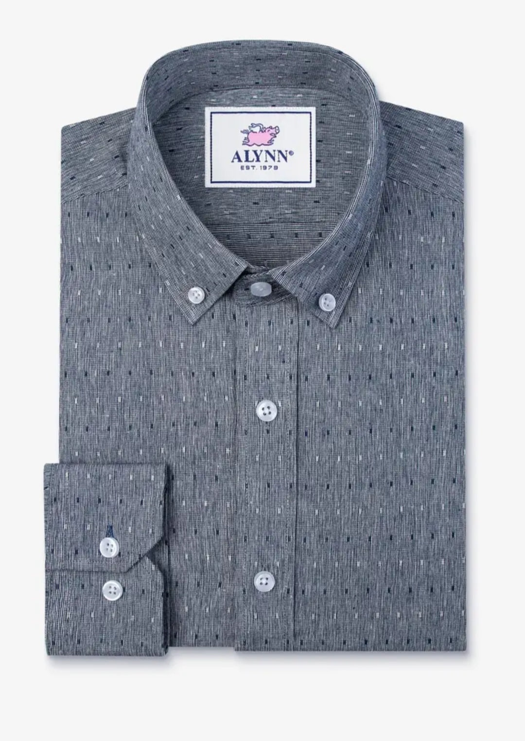Mason Casual Untuckable Casual Fit Dress Shirt Navy - Alynn