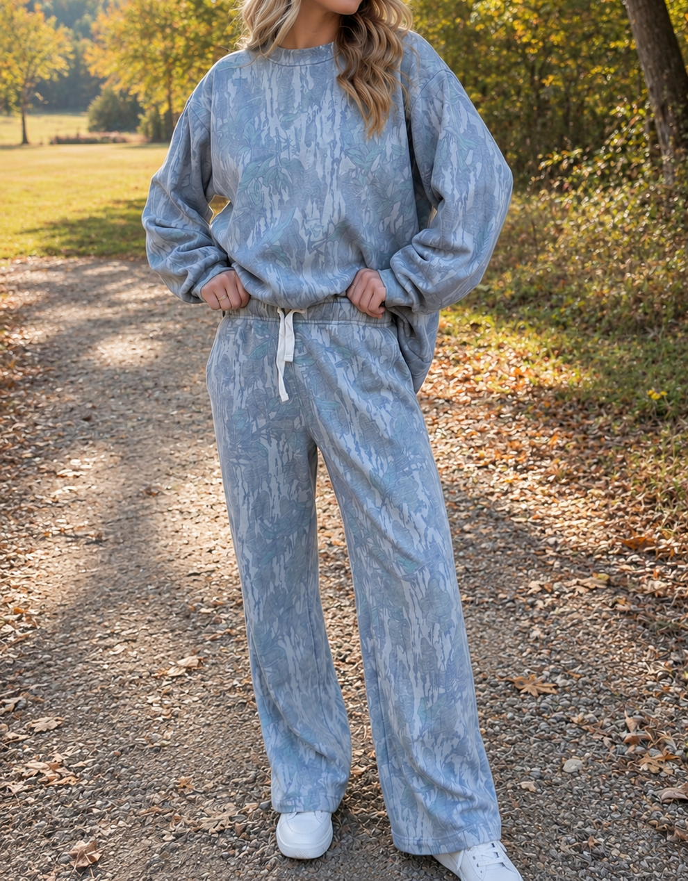 Camo Loose Pullover Set Preorder