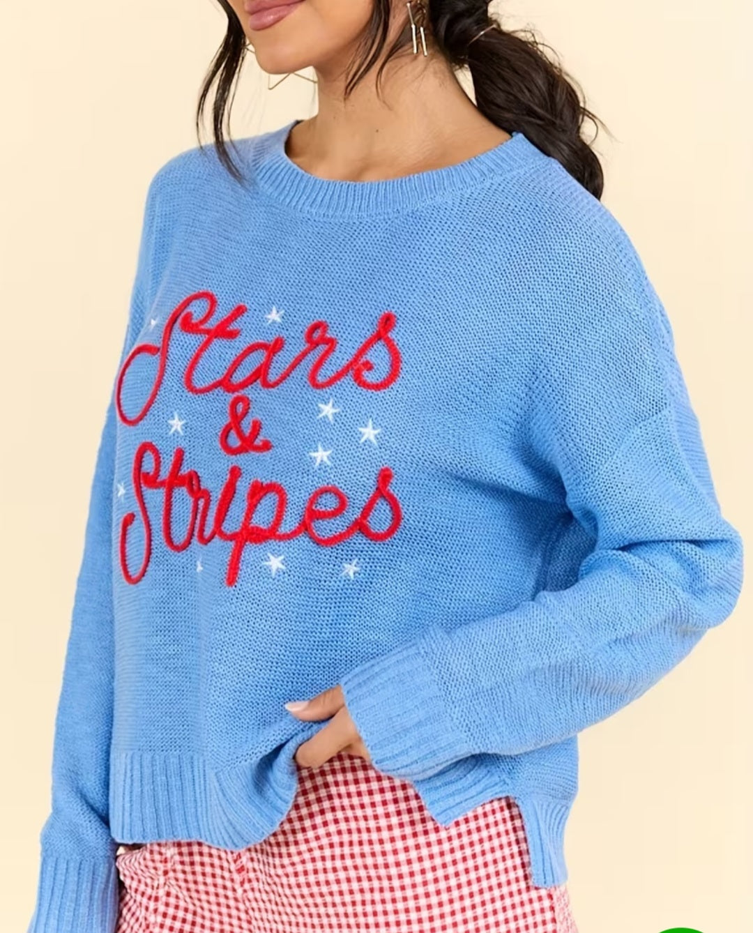 Patriotic Stars and Stripes Sweater
