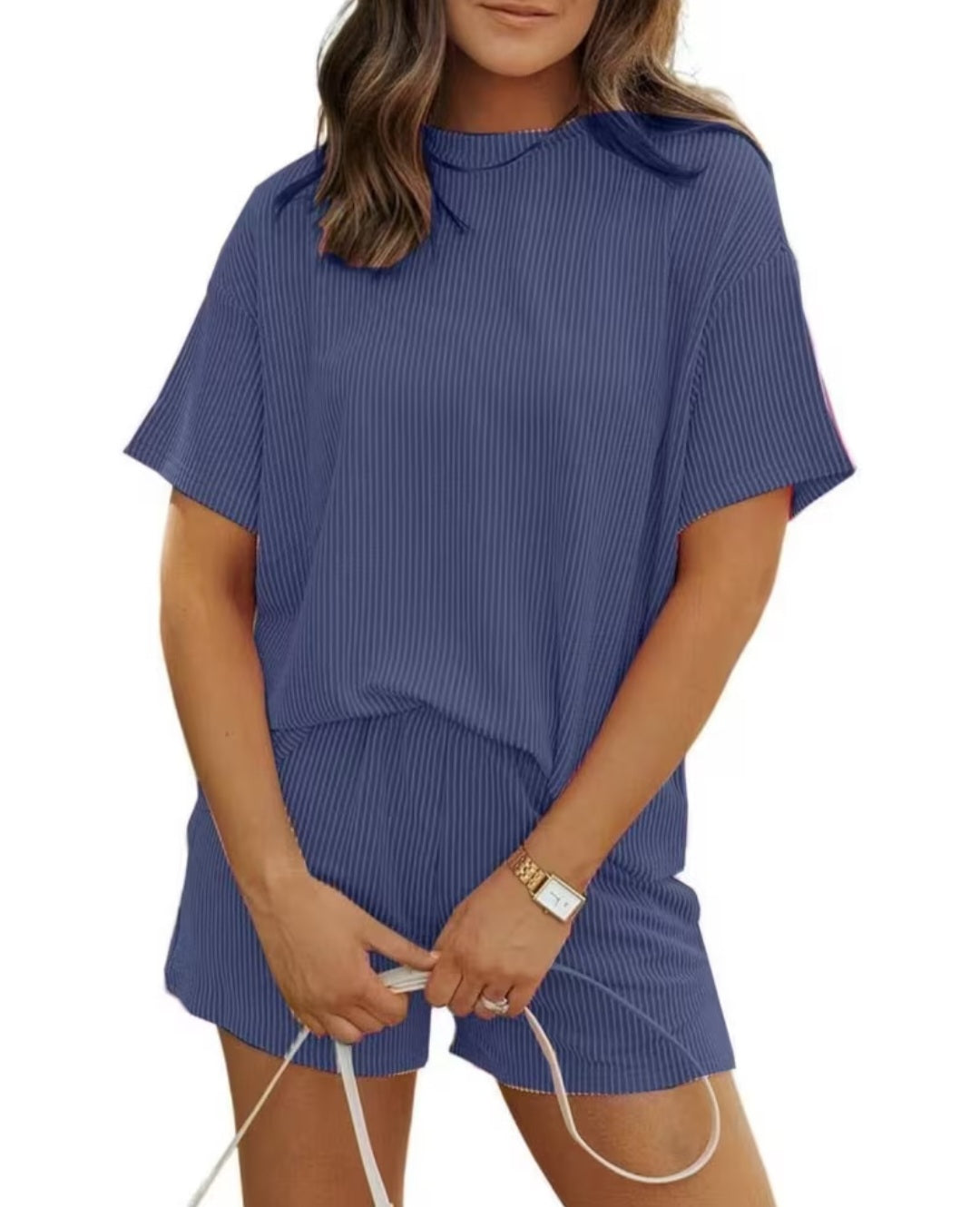 Ribbed Round Neck Set