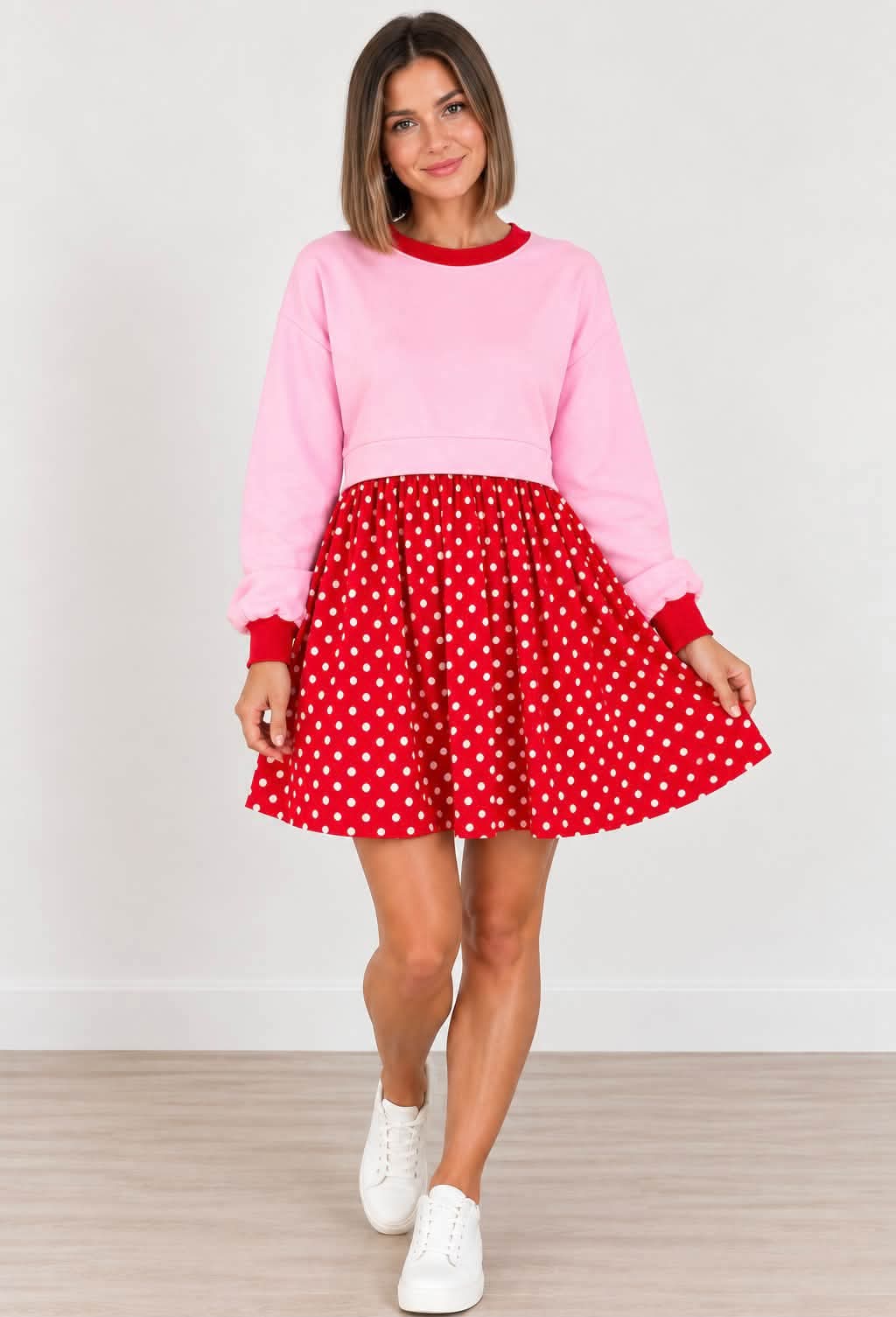 Pink Polka Dot Dress