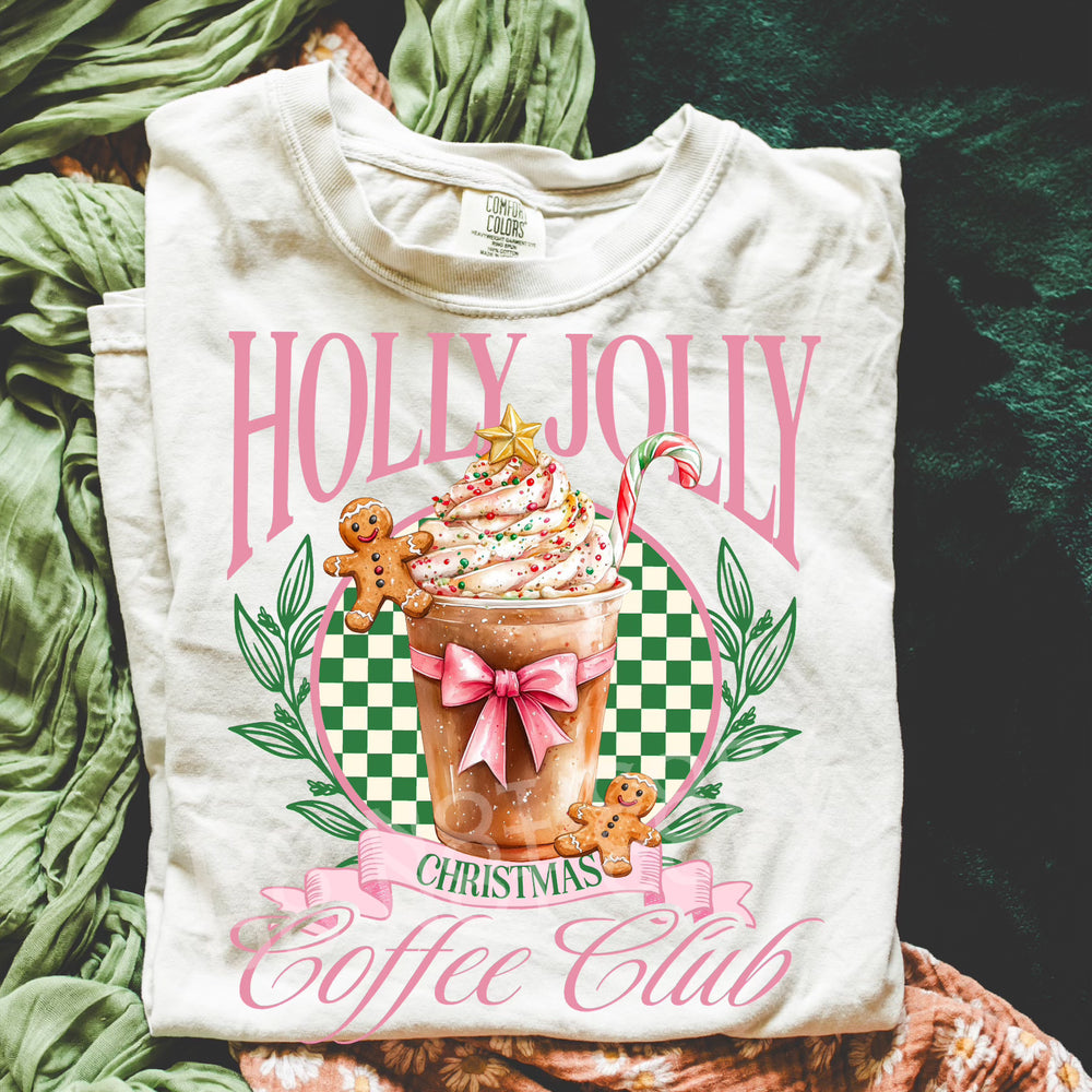 HOLLY JOLLY COFFEE CLUB GRAPHIC Tee