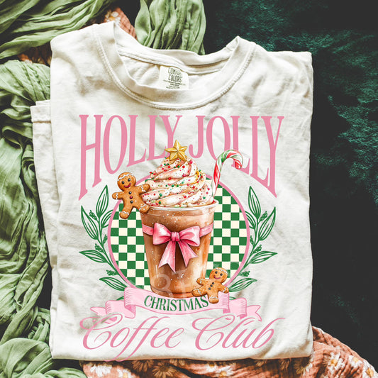 HOLLY JOLLY COFFEE CLUB GRAPHIC Tee