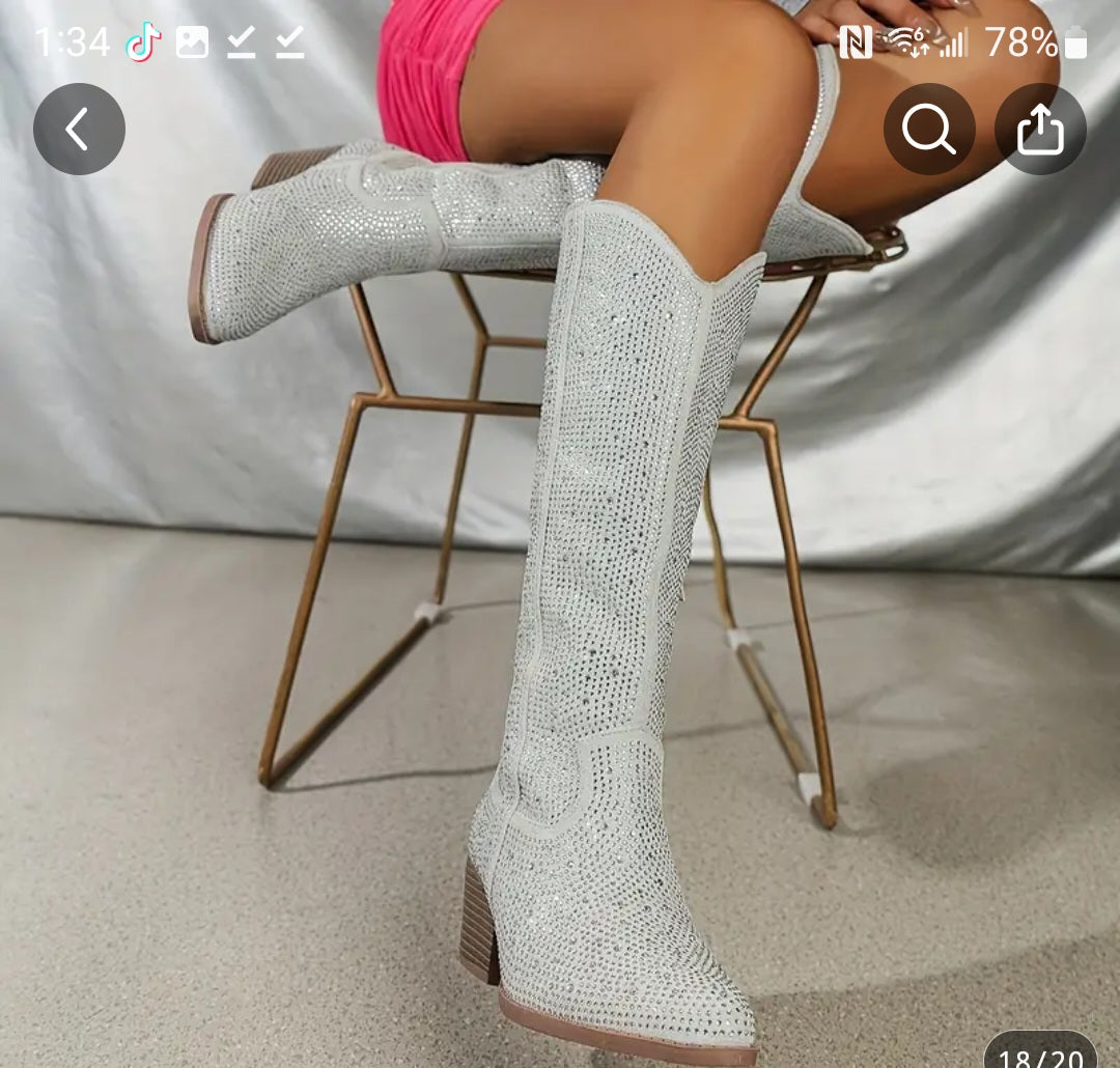 Women's Rhinestone Boots