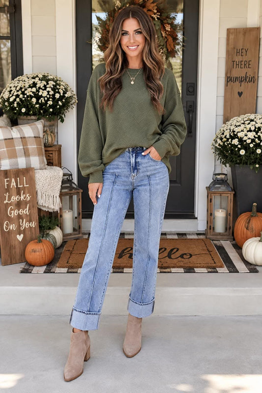Textured Pocket Pullover