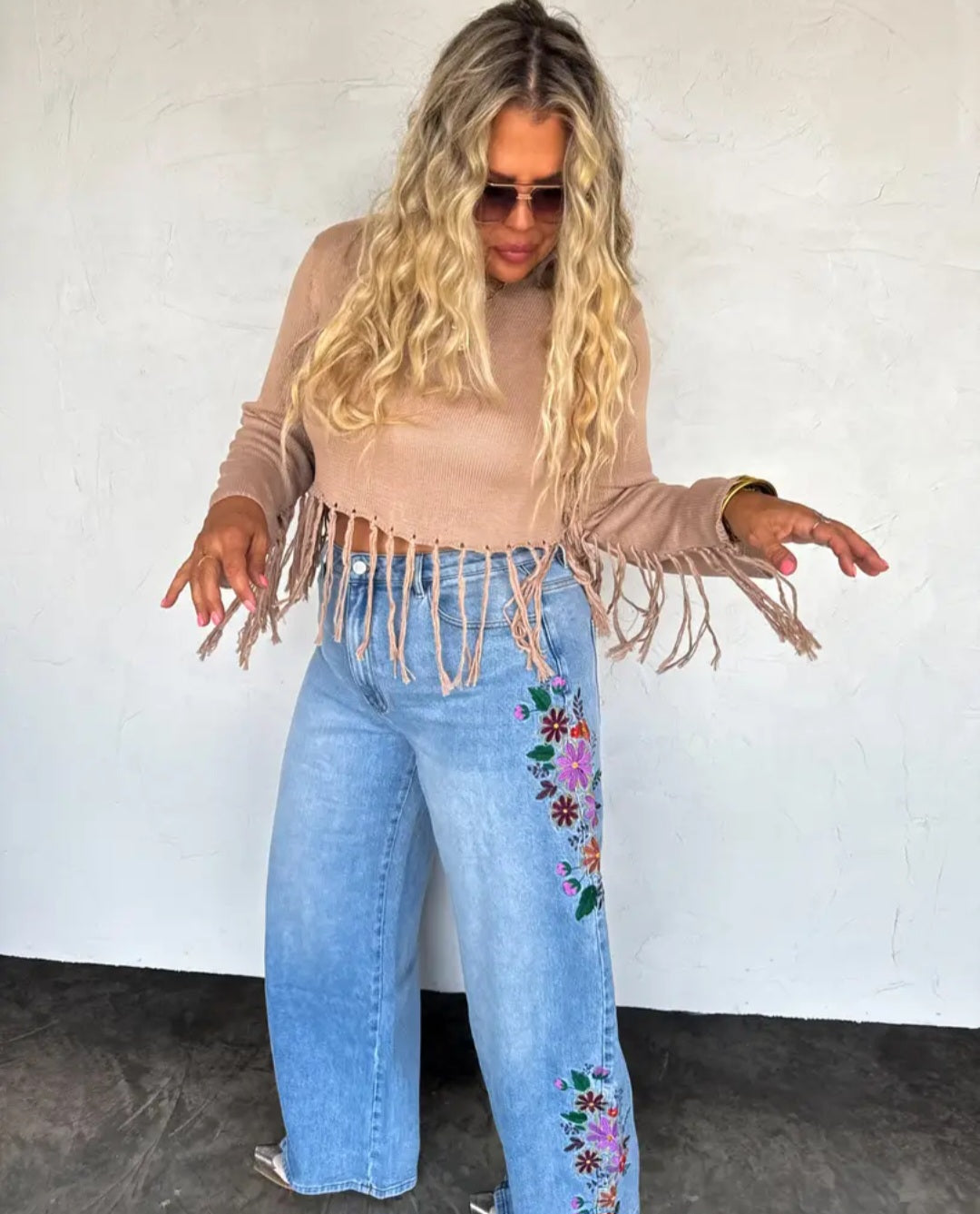 Blakely Evie Floral Embroidered Jeans