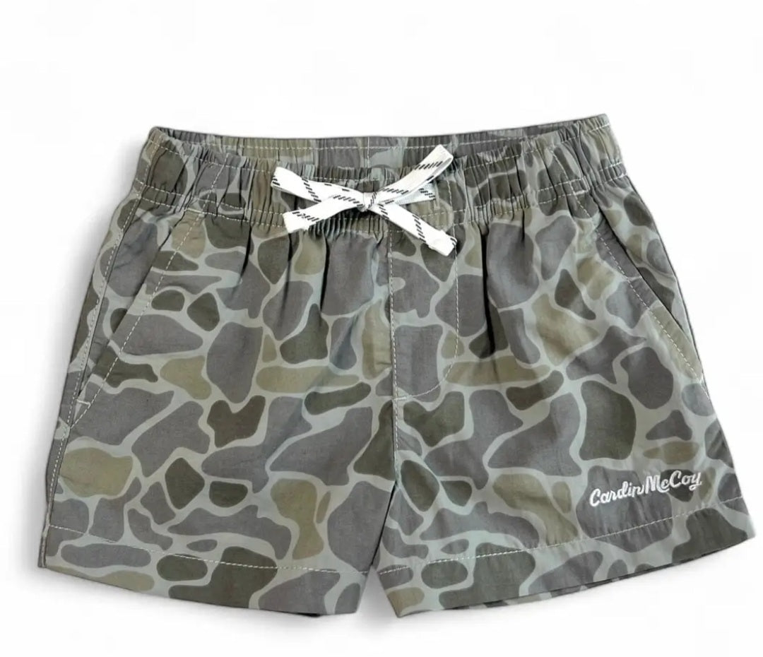 Cardin McCoy Kids' Gray Camo Performance Shorts