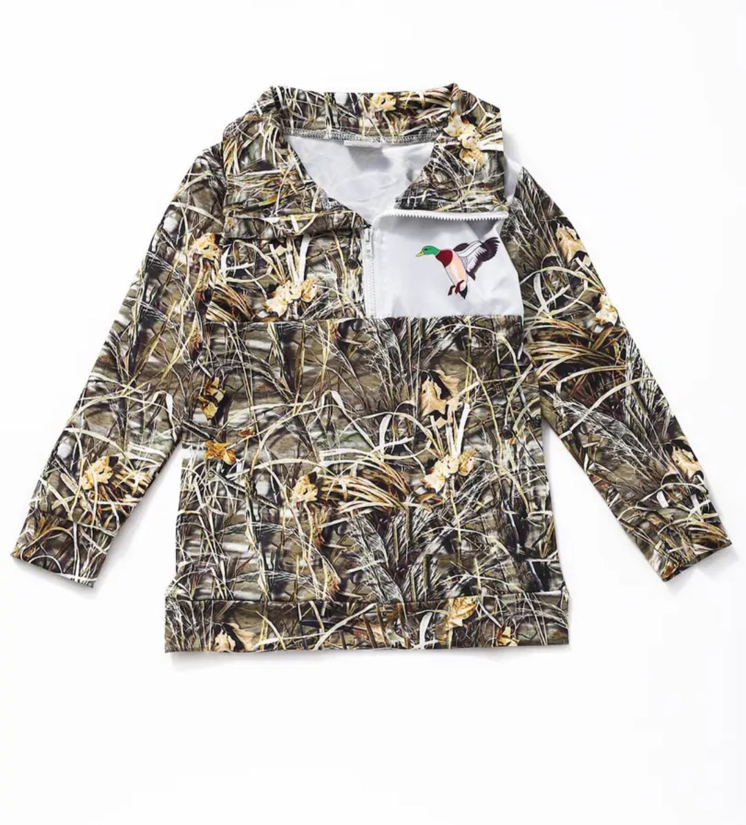Boys Duck Zipper Hunting Pullover